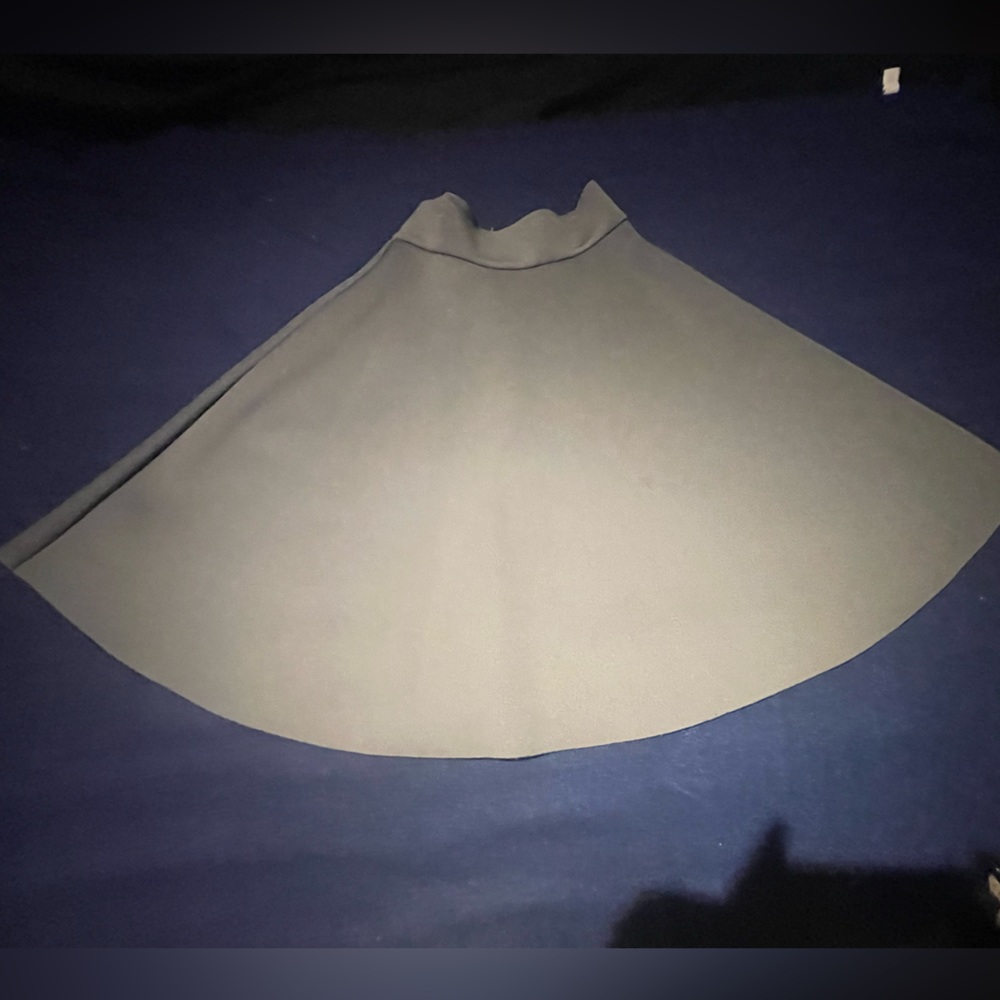 Gray circle skater skirt. Scuba fabric